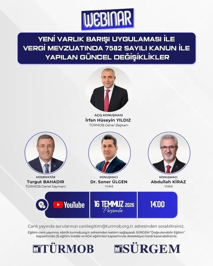 7582 Sayılı Kanun ile Yürürlüğe Giren Yeni Varlık Barışı Uygulaması Detayları Canlı Yayında Konuşuldu