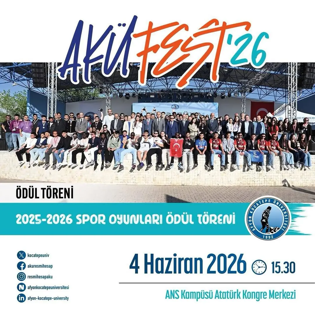 Afyon Kocatepe Üniversitesi'nde Bugün Gerçekleşecek Spor Oyunları Ödül Töreni