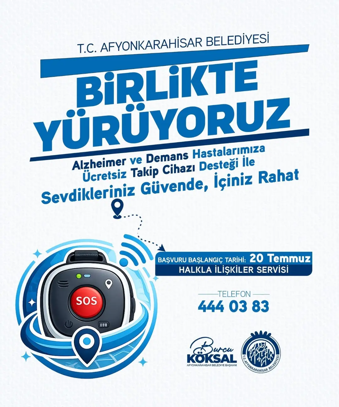 Afyonkarahisar Belediyesi Alzheimer ve Demans Hastalarına Ücretsiz Takip Cihazı Desteği Sağlıyor