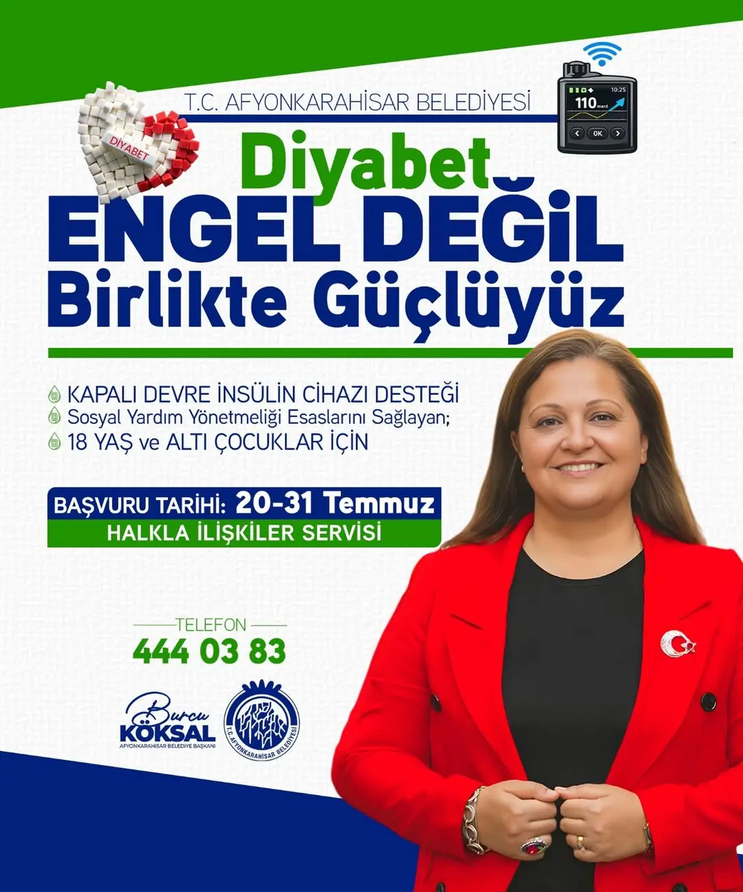 Afyonkarahisar Belediyesi Diyabetli Çocuklara Kapalı Devre İnsülin Cihazı Desteği Sağlıyor