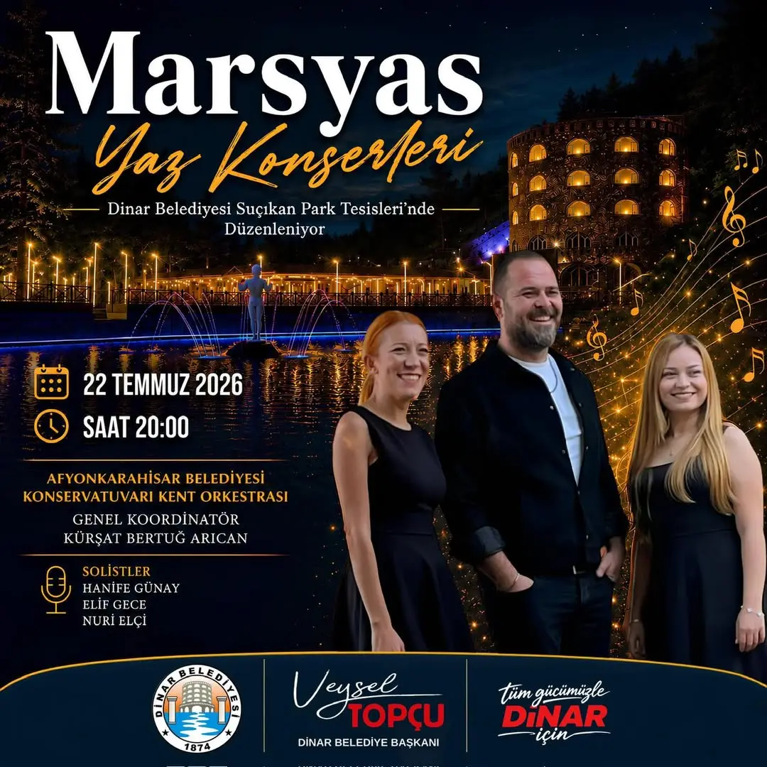 Dinar Belediyesi Marsyas Yaz Konserleri İle Sanata Renk Katıyor