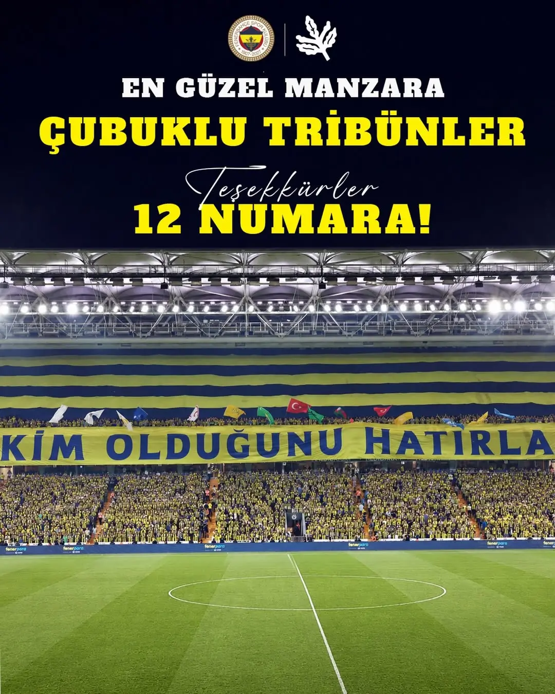 Fenerbahçe 12 Numara Taraftarına Teşekkür Etti
