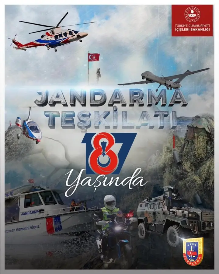Jandarma Genel Komutanlığının 187. Kuruluş Yıl Dönümü Kutlandı