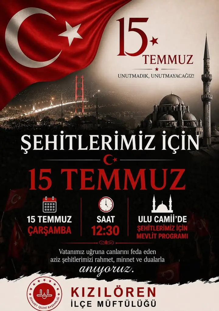Kızılören Müftülüğü'nden Önemli Paylaşım