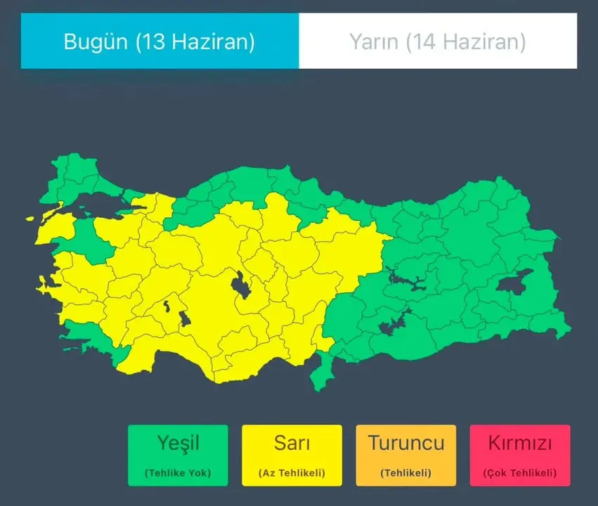 Meteoroloji Genel Müdürlüğü'nden Alınan Son Hava Durumu Raporu