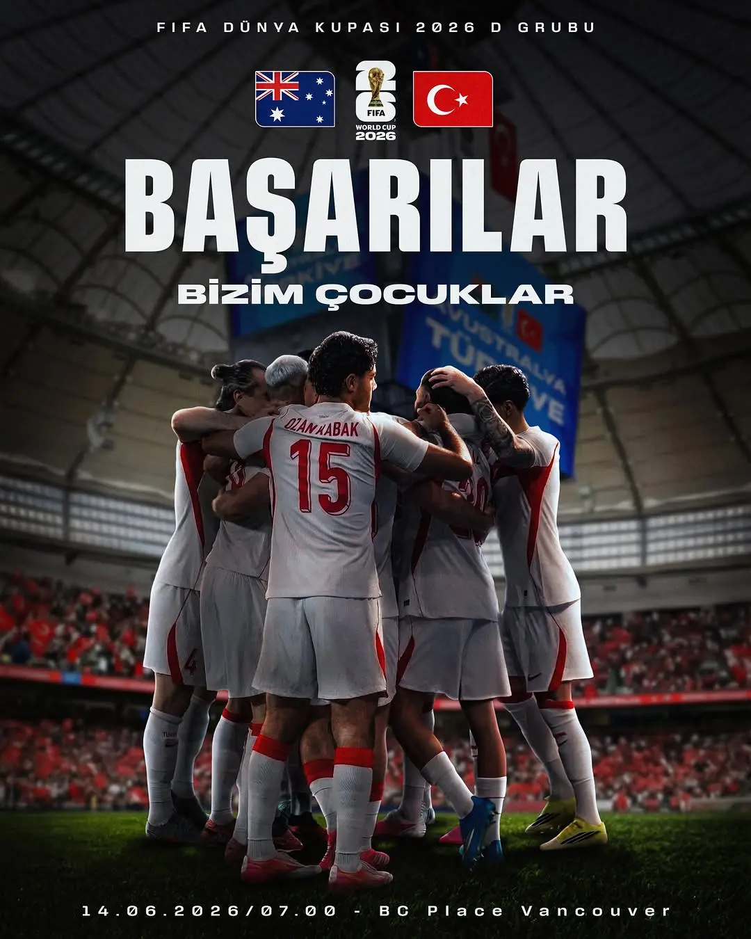 Milli Takım'a Destek Mesajı: Siz Sahada, Biz Son Düdüğe Kadar Yanınızda!