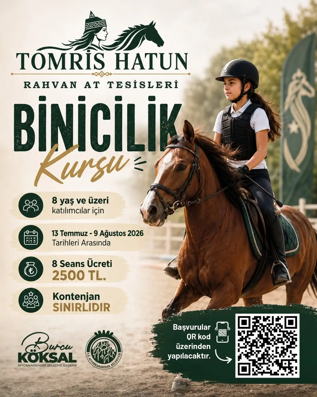T.C. Afyonkarahisar Belediyesi'nden Binicilik Kurslarına Davet
