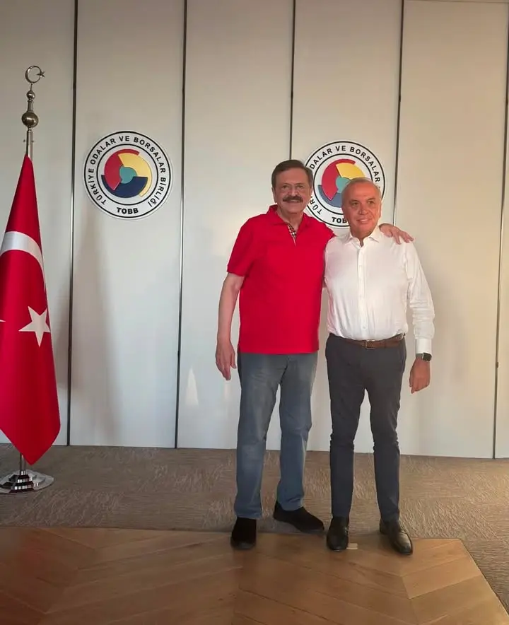 TOBB Başkanı Mustafa Rifat Hisarcıklıoğlu, İzmir Ticaret Odası Meclis Üyesi Adnan Bozbay'ı Ağırladı