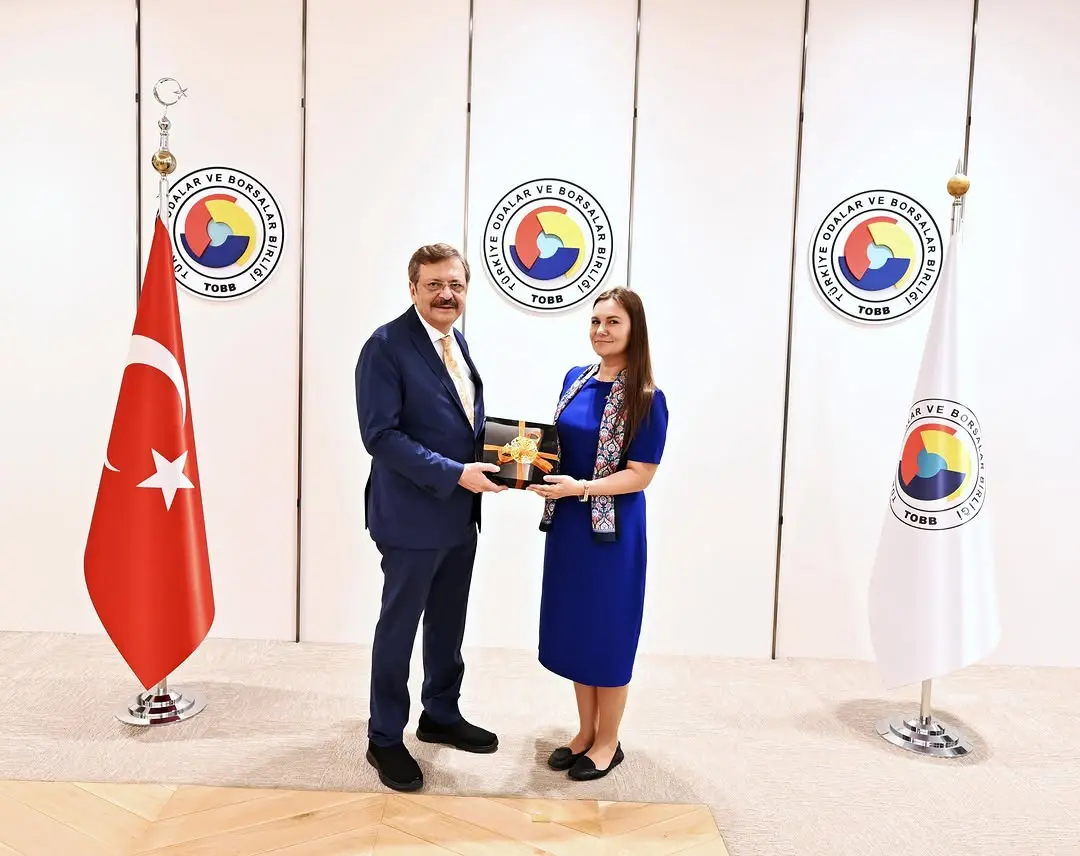 TOBB Başkanı Mustafa Rifat Hisarcıklıoğlu, Tataristan Ticaret ve Sanayi Odası Başkan Yardımcısı Yelena Ageeva'yı Ağırladı