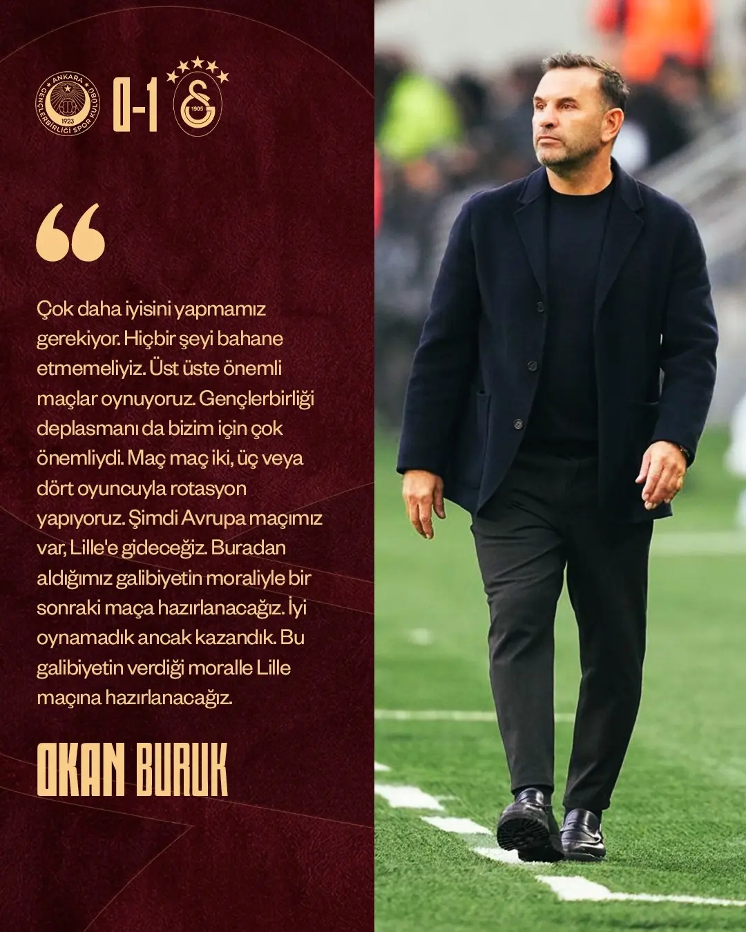 ????️ Teknik Direktörümüz Okan Buruk'un karşılaşma sonrasında yaptığı açıklamaların tamamı...