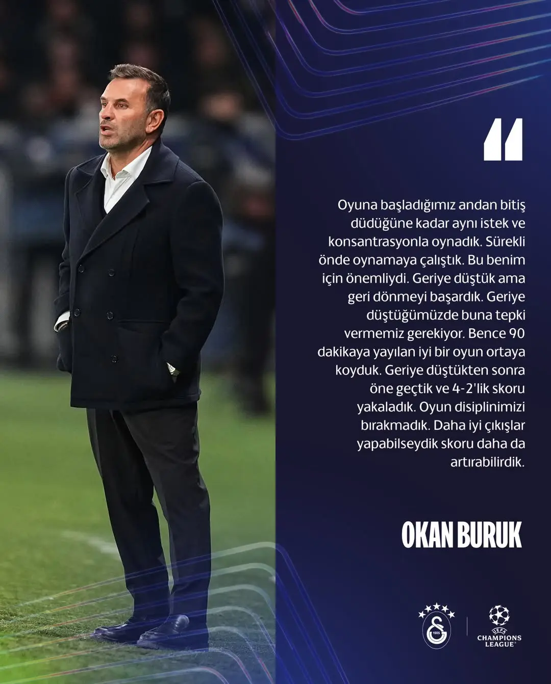 ????️ Teknik Direktörümüz Okan Buruk’un karşılaşma sonrasında yaptığı açıklamaların tamamı...