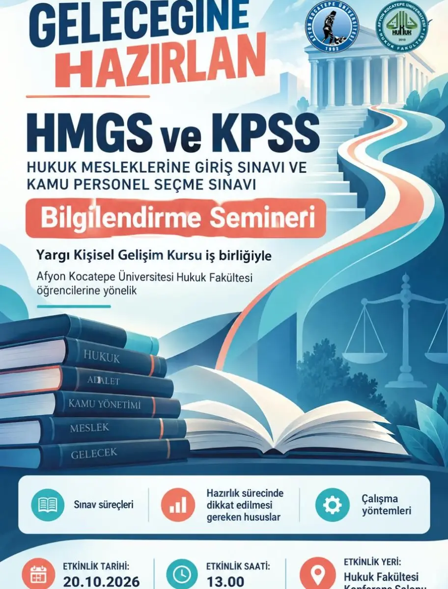 Afyon Kocatepe Üniversitesi'nde Bugün: HMGS ve KPSS Bilgilendirme Semineri