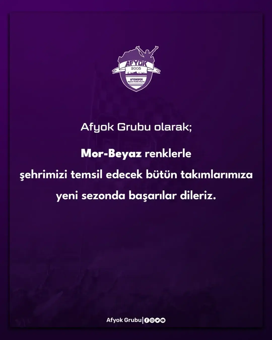 Afyonkarahisar Afyok Grubu Şehir Takımlarına Başarılar Diliyor