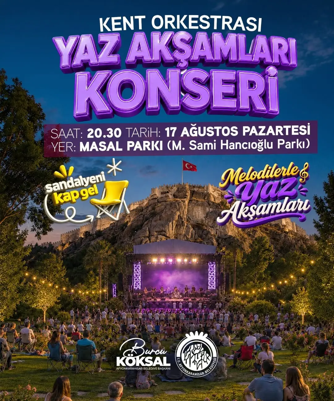 Afyonkarahisar Belediye Başkanı Burcu Köksal'dan Yaz Konseri Duyurusu