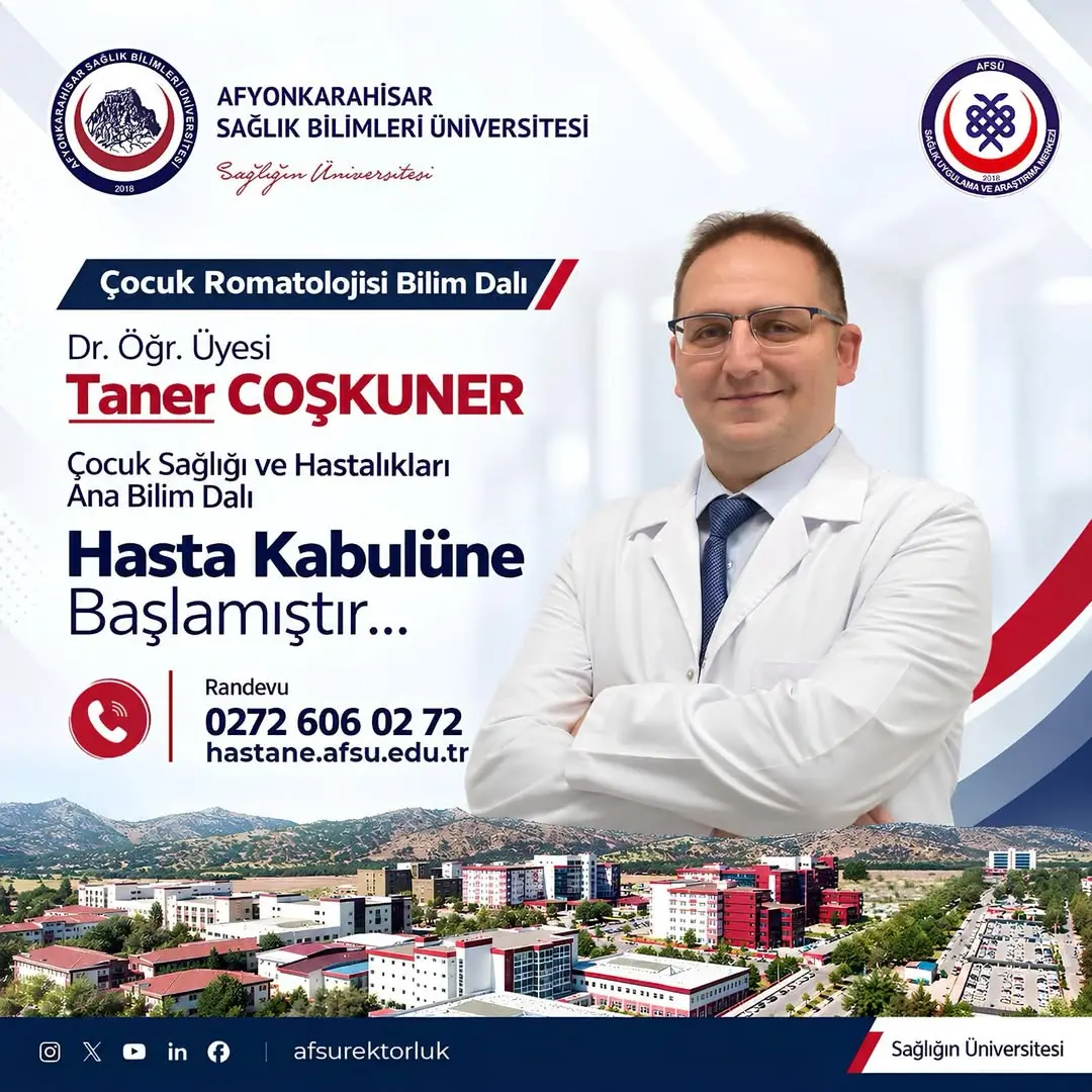 Afyonkarahisar Sağlık Bilimleri Üniversitesi Açıkladı: Çocuk Sağlığı ve Hastalıkları Uzmanı Hasta Kabulüne Başladı