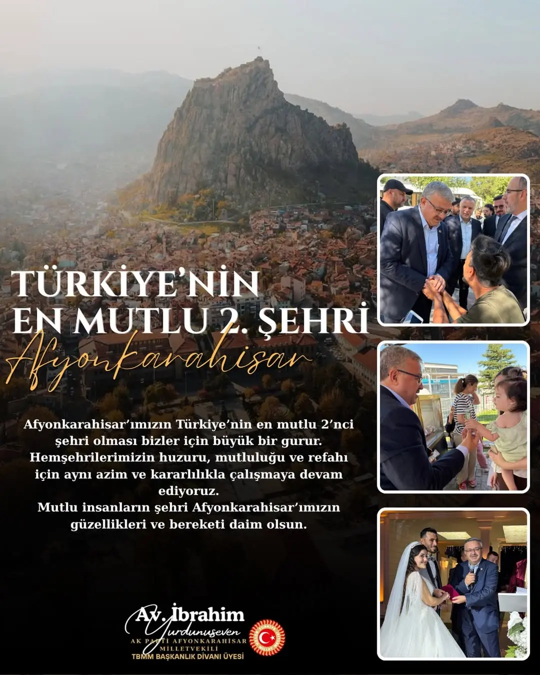 Afyonkarahisar Türkiye'nin En Mutlu 2. Şehri Olduğunda Gururlandı