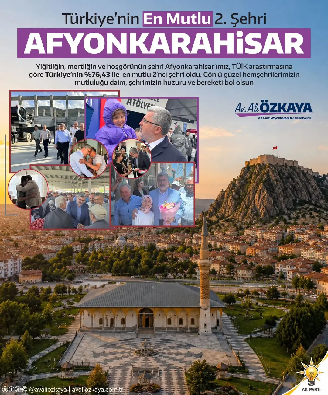Afyonkarahisar Türkiye'nin En Mutlu 2. Şehri