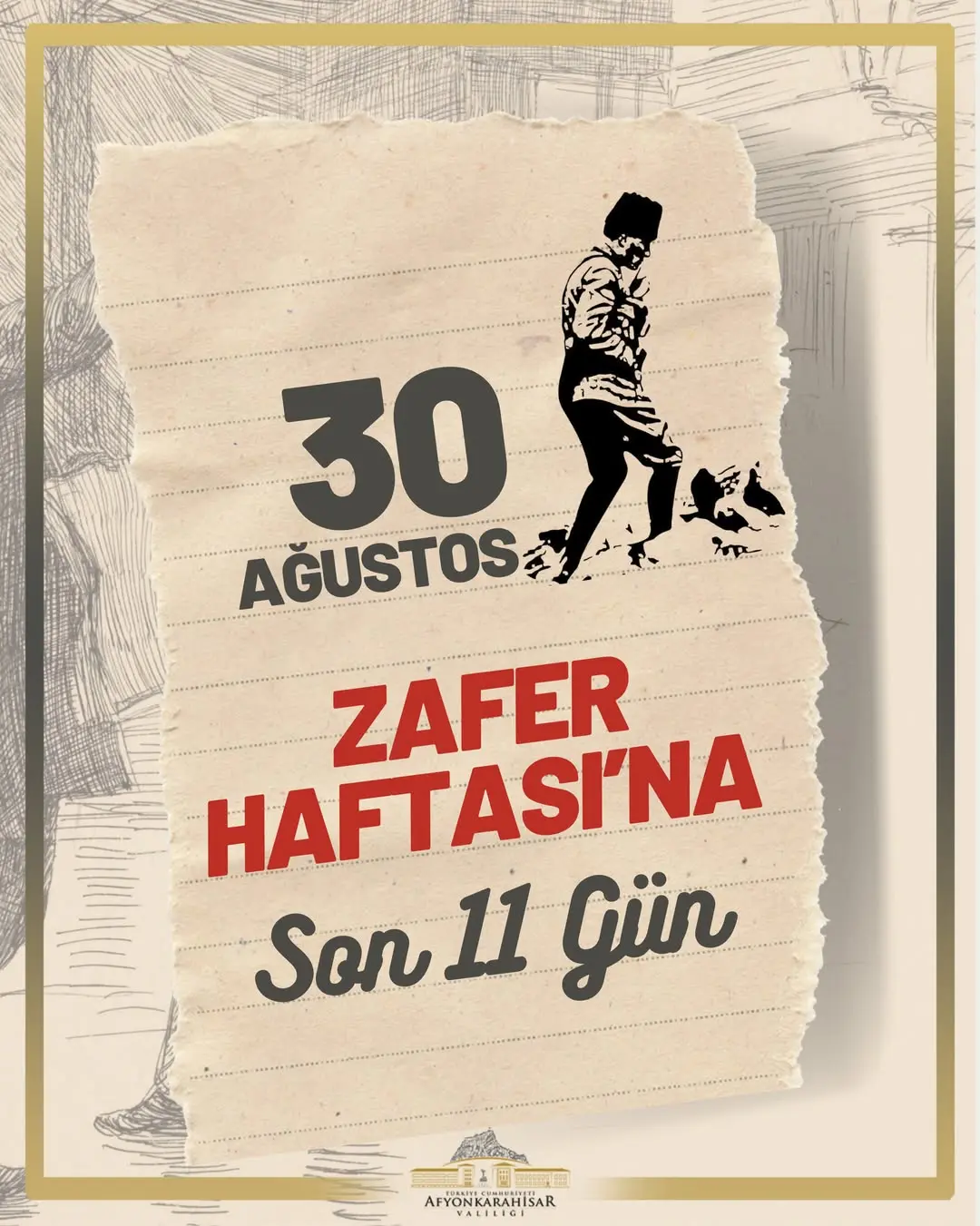 Afyonkarahisar Valiliği: Büyük Taarruz'un 104. Yılı Kocatepe'de Kutlanacak