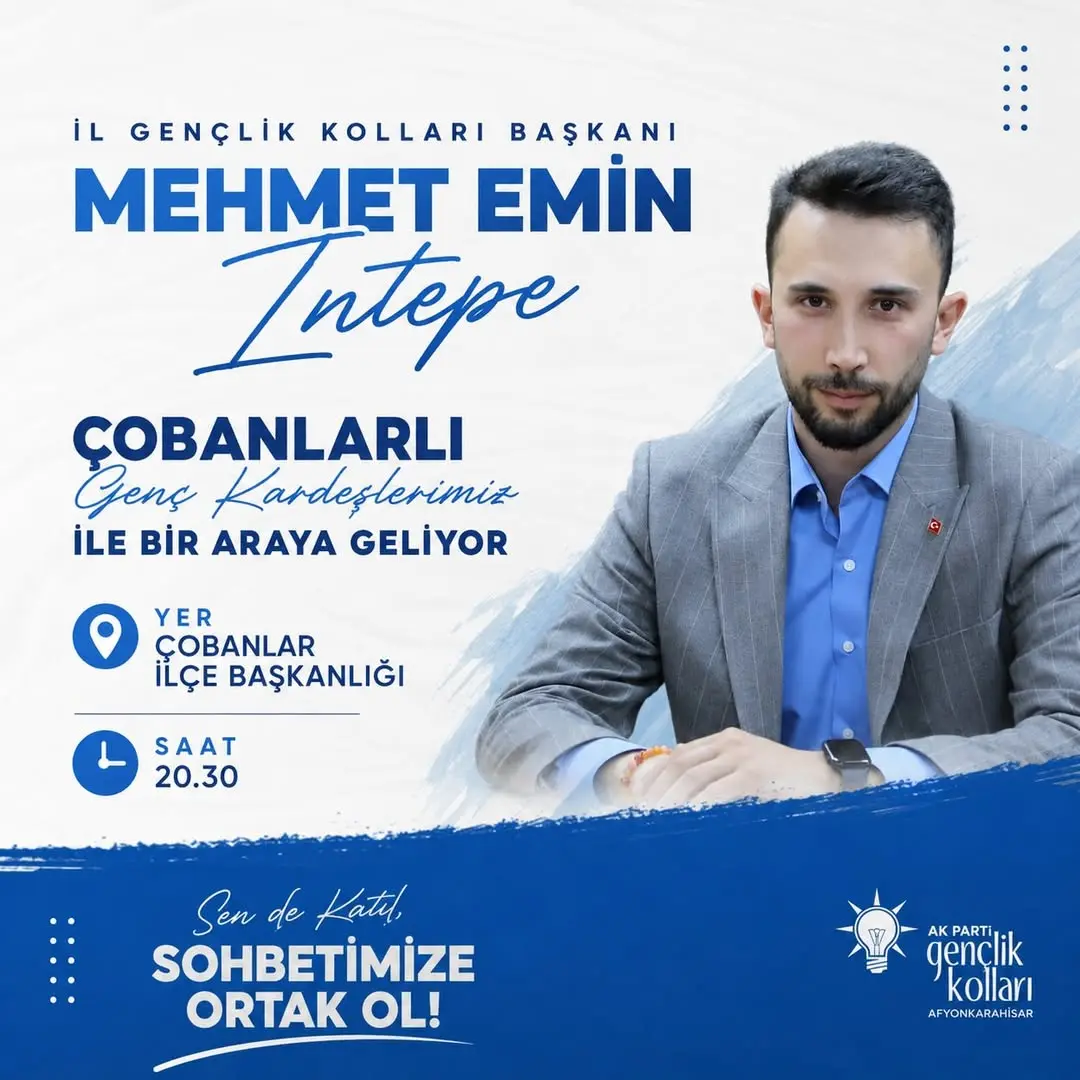 Ak Parti Afyonkarahisar İl Gençlik Kolları Başkanı'ndan Çobanlarlı Genç Kardeşlerle Buluşma