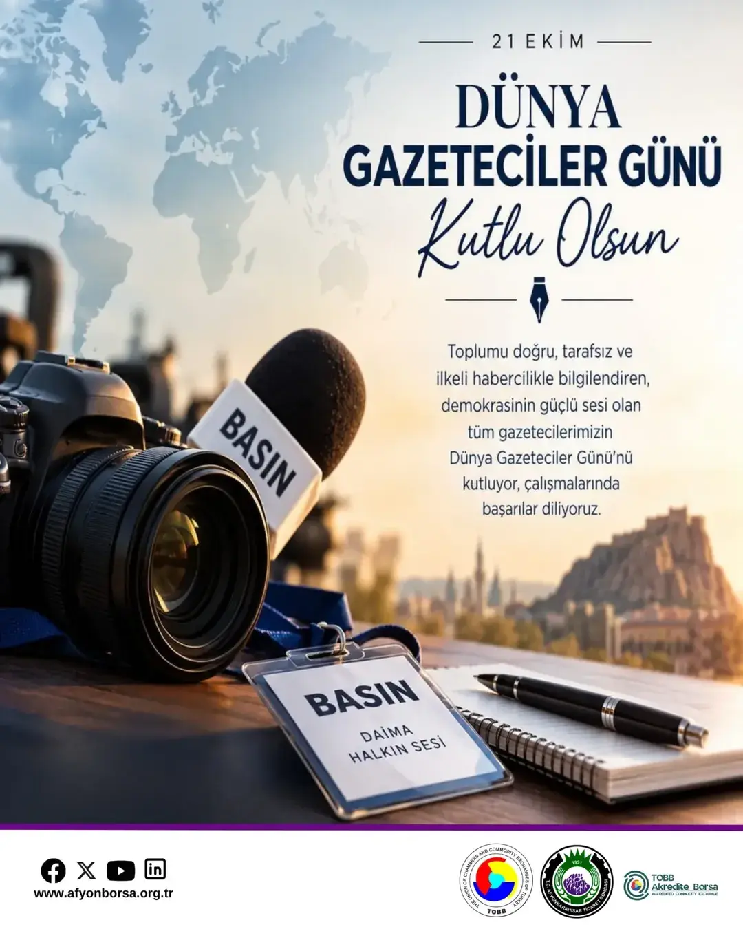 Dünya Gazeteciler Günü Kutlaması: Gazetecilere Teşekkür