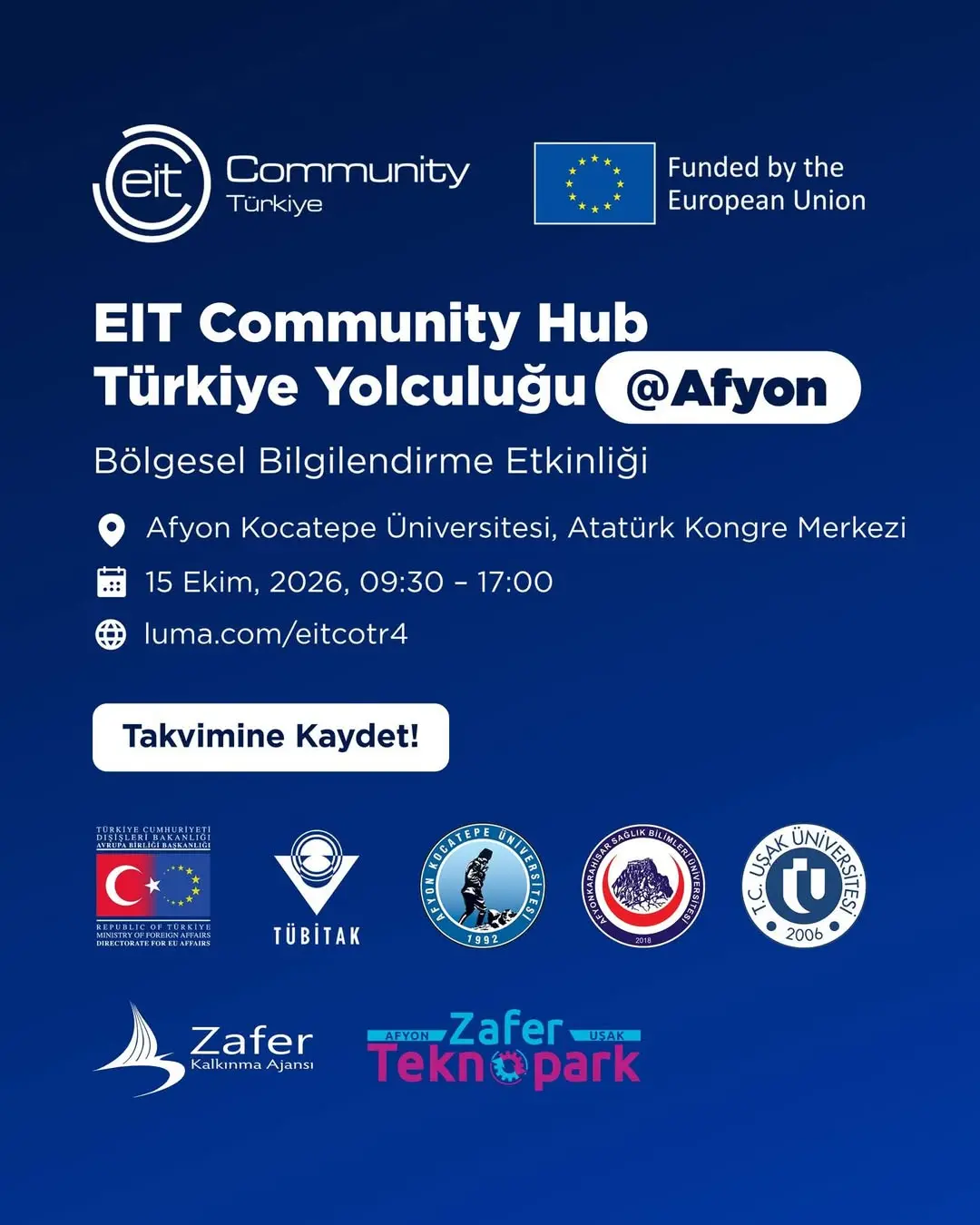 EIT Community Hub Türkiye Yolculuğu Afyon’da! - Avrupa Birliği Fonları ve İnovasyon Etkinliği