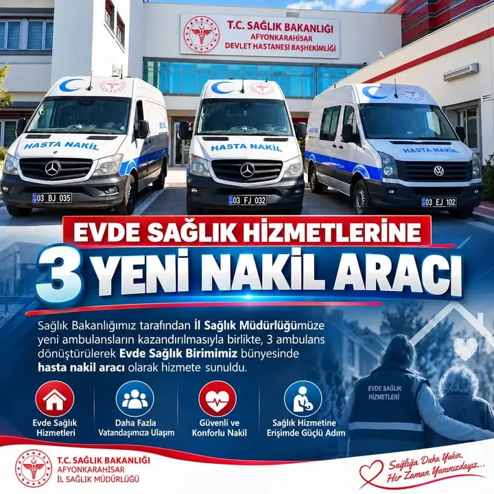 Evde Sağlık Hizmetleri Afyonkarahisar Devlet Hastanesi'nden!