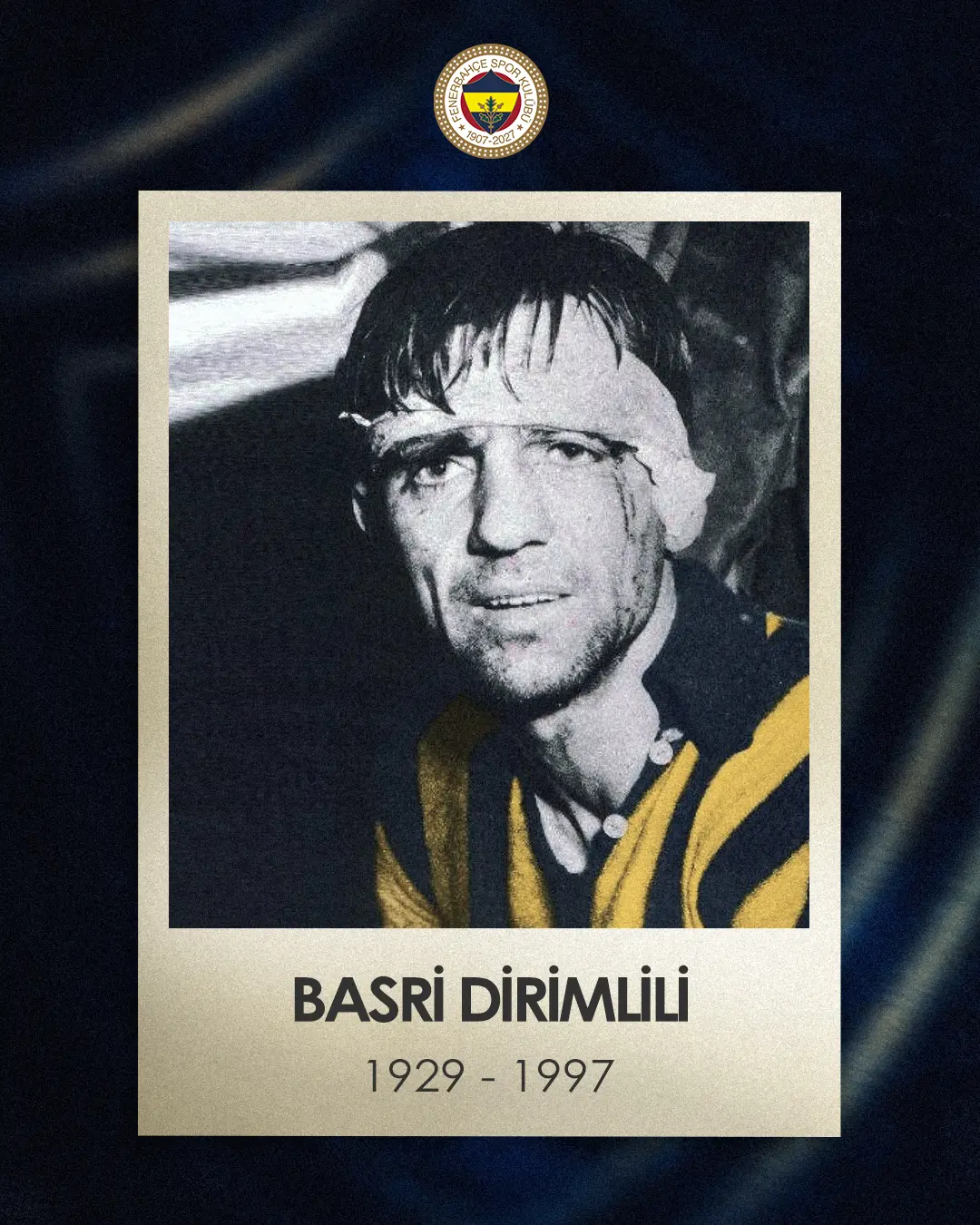 Fenerbahçe'den Mehmetçik Lakaplı Efsane Futbolcu Basri Dirimlili'yi Anma Paylaşımı