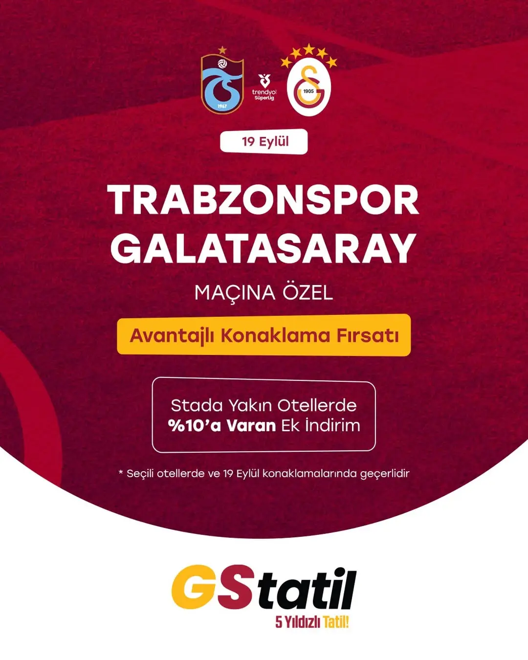 Galatasaray'ın Trabzonspor Deplasmanı Konaklama Fırsatı!