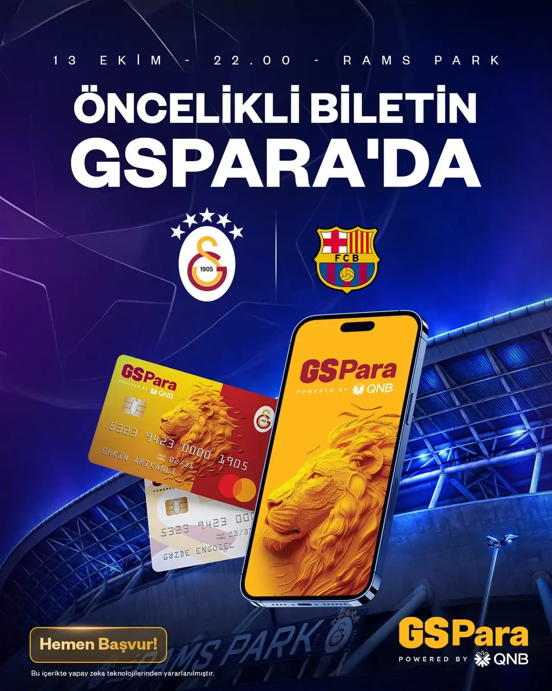 Galatasaray Şampiyonlar Ligi Maçı Biletleri GSPara Üyelerine Öncelikli!