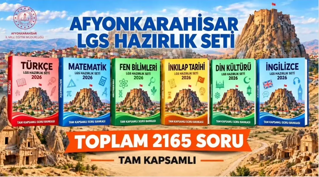 İhsaniye İlçe Milli Eğitim Müdürlüğü'nden Öğrencilere LGS Hazırlık Seti Desteği