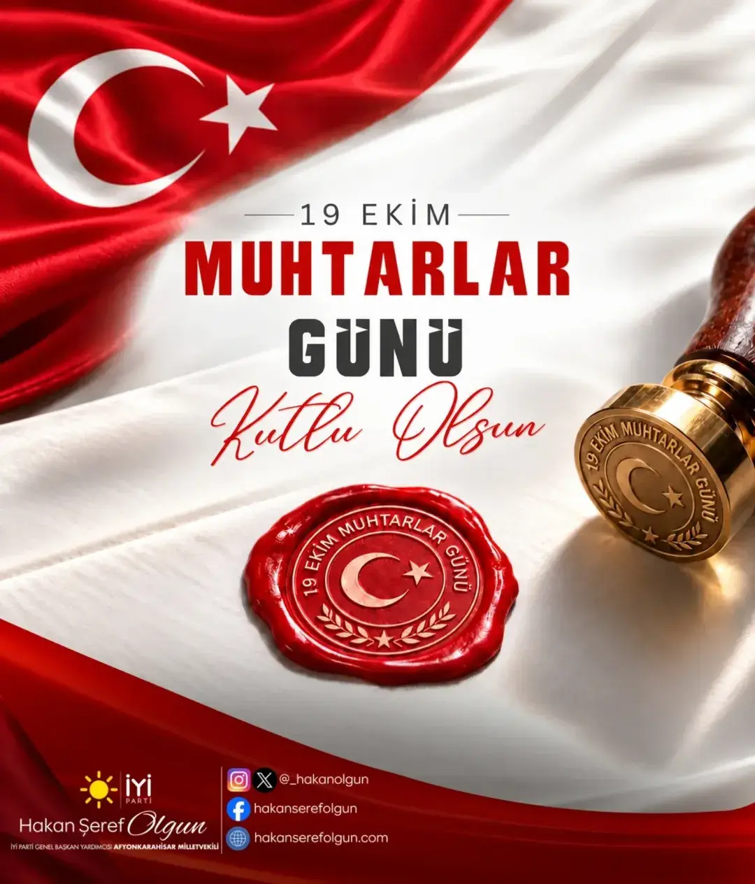 İyi Parti Afyonkarahisar Milletvekili Hakan Şeref Olgun'dan Muhtarlara Teşekkür