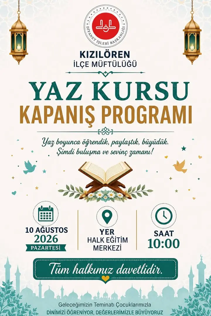 Kızılören Müftülüğü'nden Önemli Paylaşım