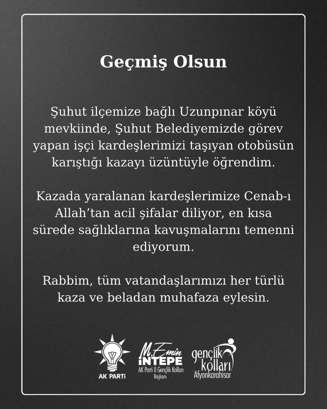 Şuhut Belediyesi Otobüsü Kaza Yaptı!