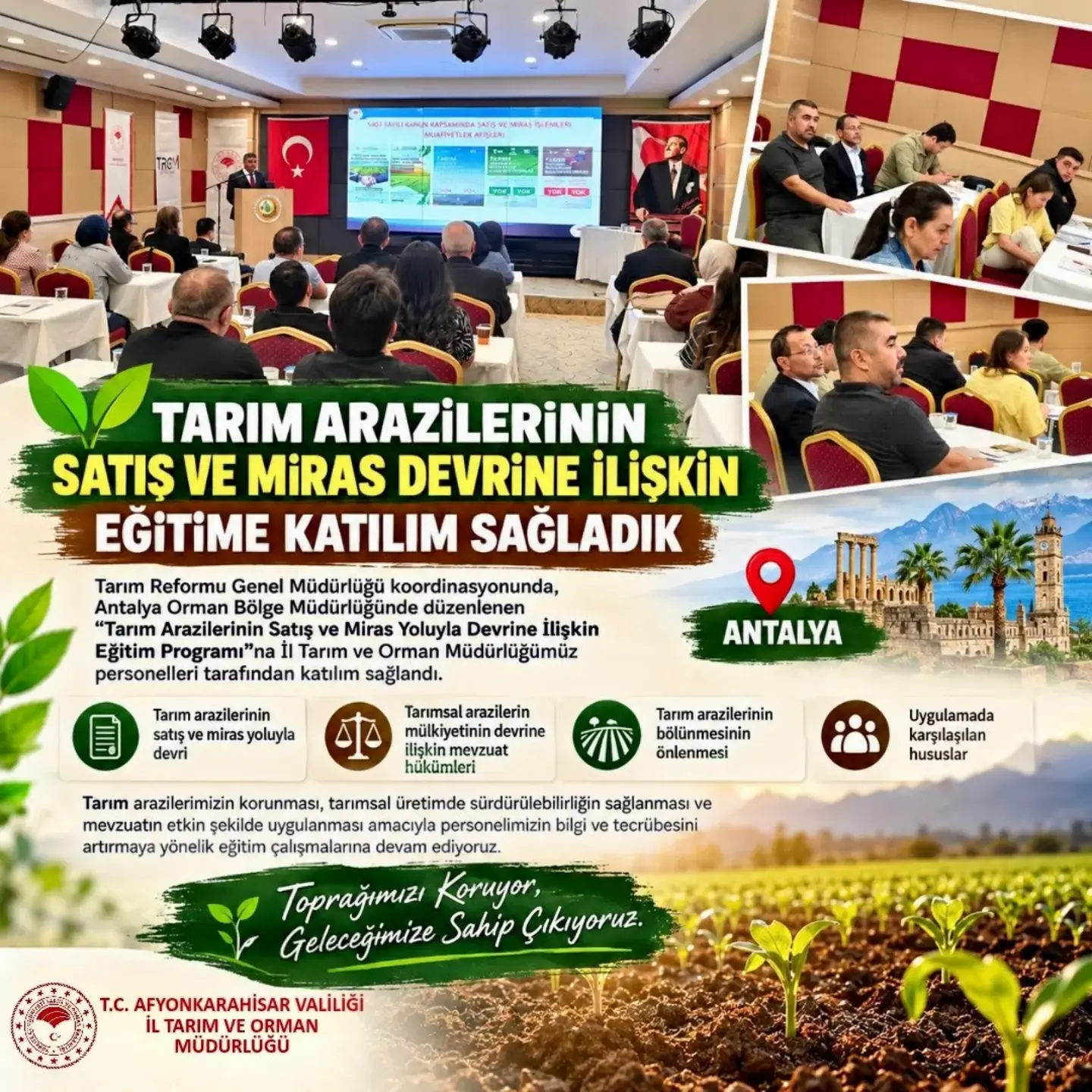 Tarım arazileri için eğitim programı düzenlendi