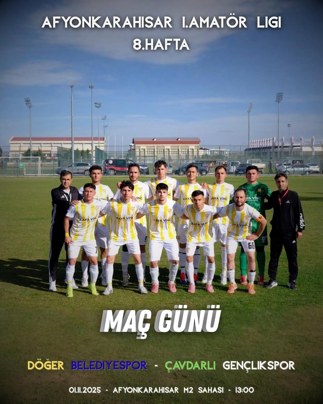 Döğer Belediye Spor'un 1. Amatör Lig 8. Hafta Maçı Bilgileri