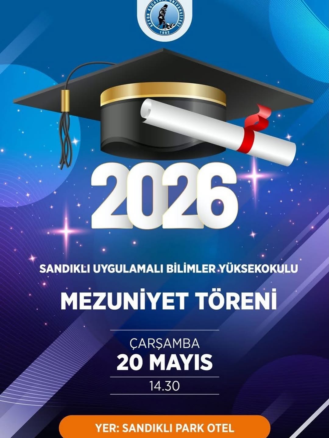Afyon Kocatepe Üniversitesi Sandıklı Uygulamalı Bilimler Yüksekokulu Mezuniyet Töreni