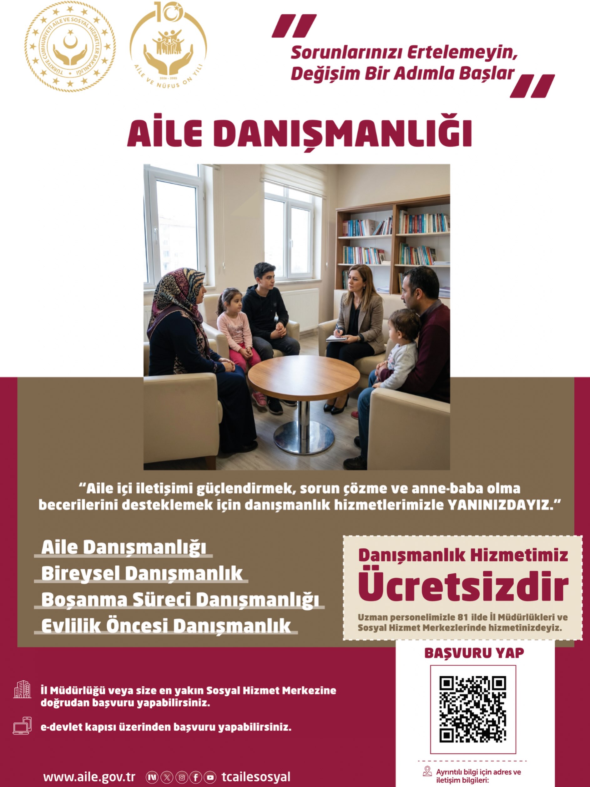 Aile Danışmanlığı Hizmetleri Hakkında Bilgilendirme