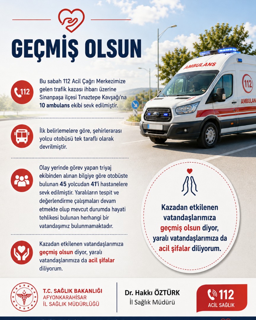 Trafik Kazasında 41 Yaralı