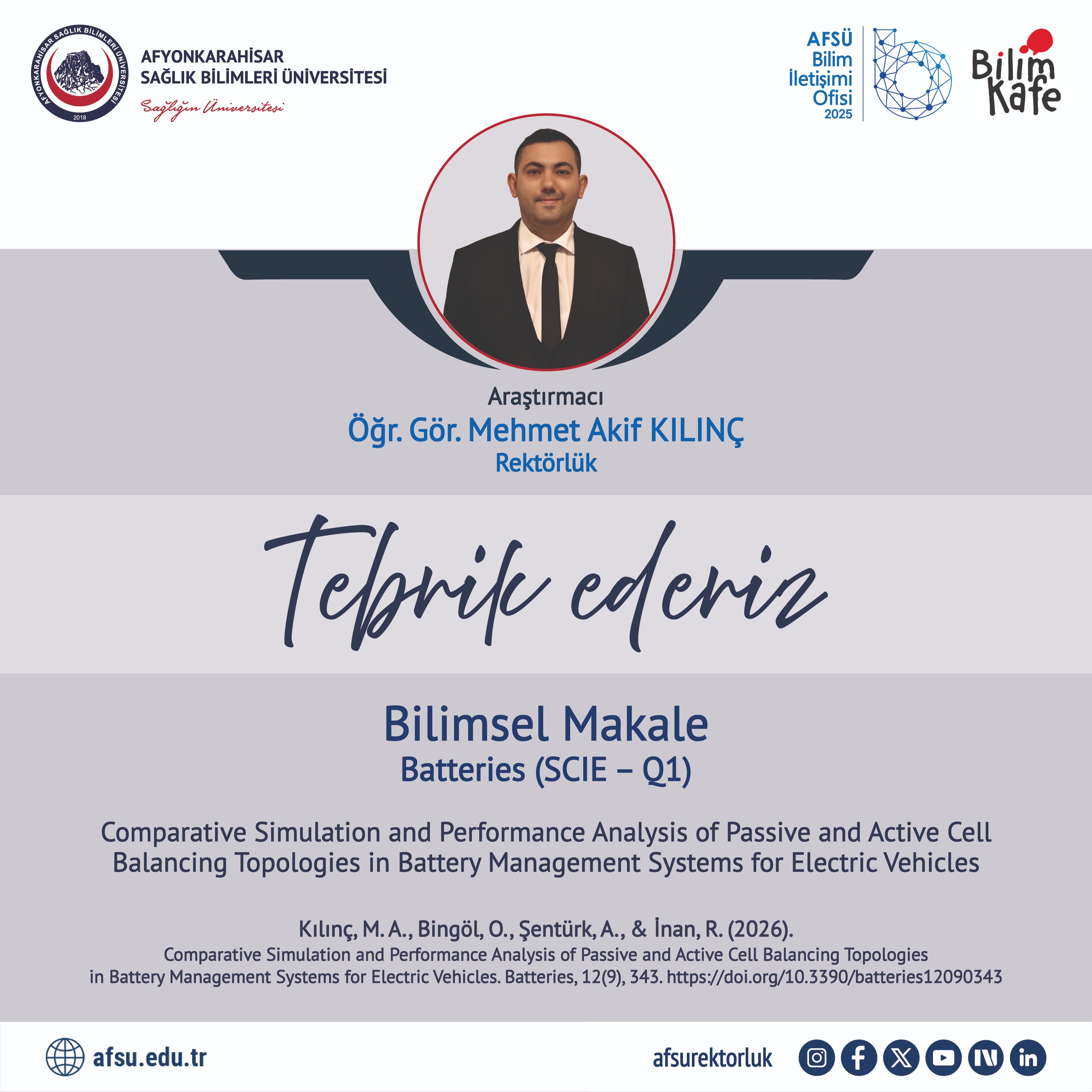 Akademik Başarı: Yeni Makale Yayınlandı