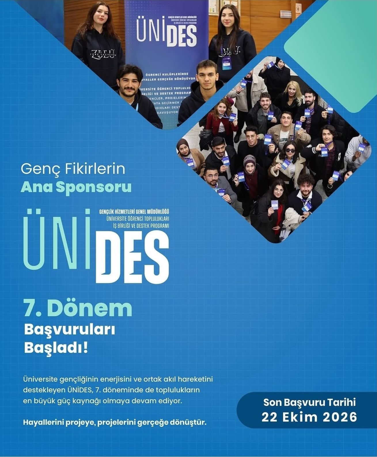 ÜNİDES 7. Dönem Başvuruları Açıldı