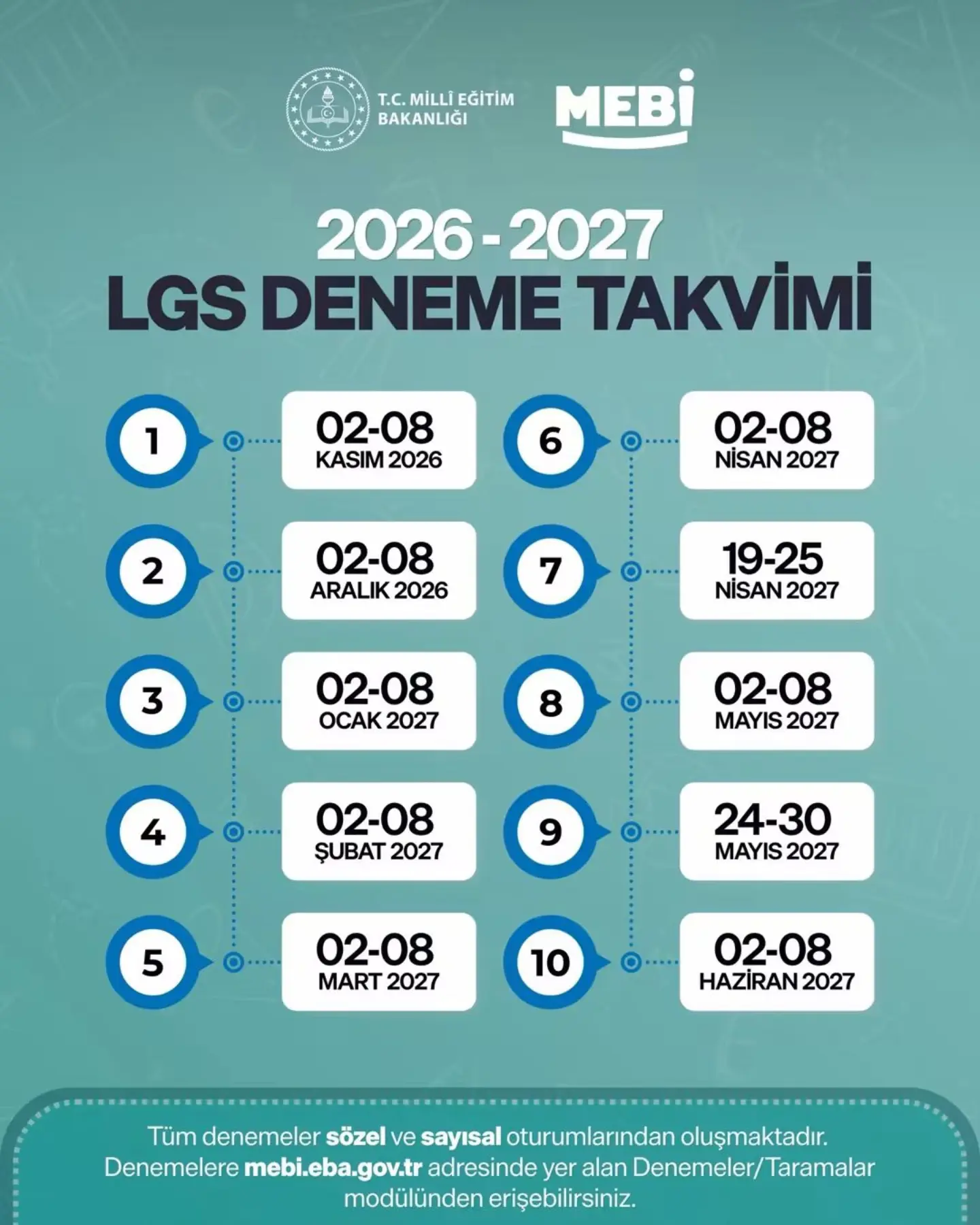 2026-2027 LGS Deneme Takvimi Açıklandı