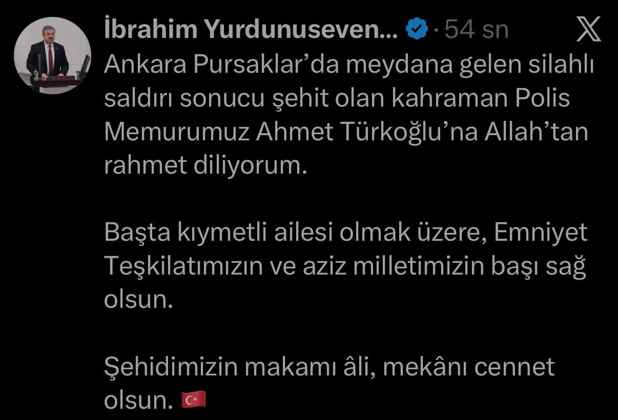 Pursaklar'da Silahlı Saldırı Sonrası Açıklama