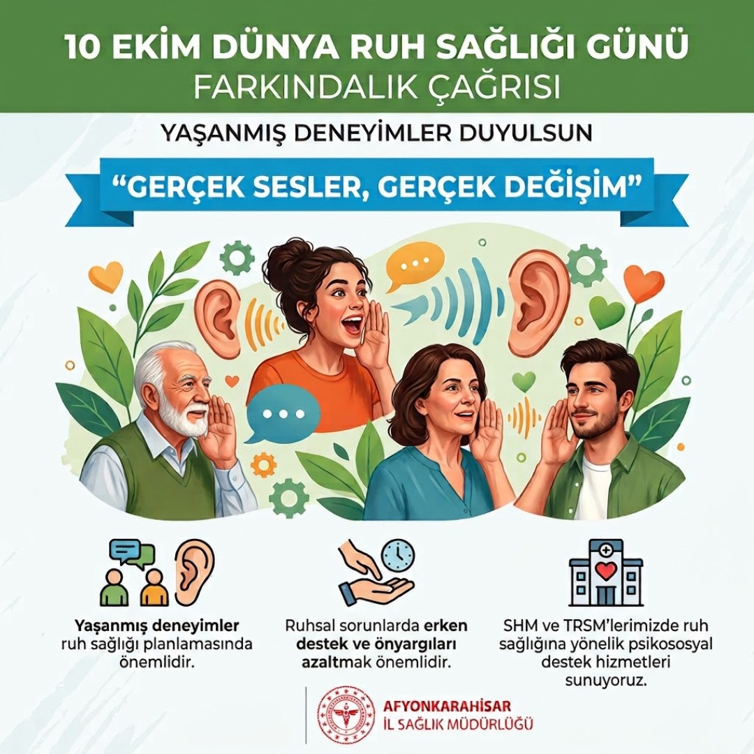 Dünya Ruh Sağlığı Günü'nde Önemli Mesajlar