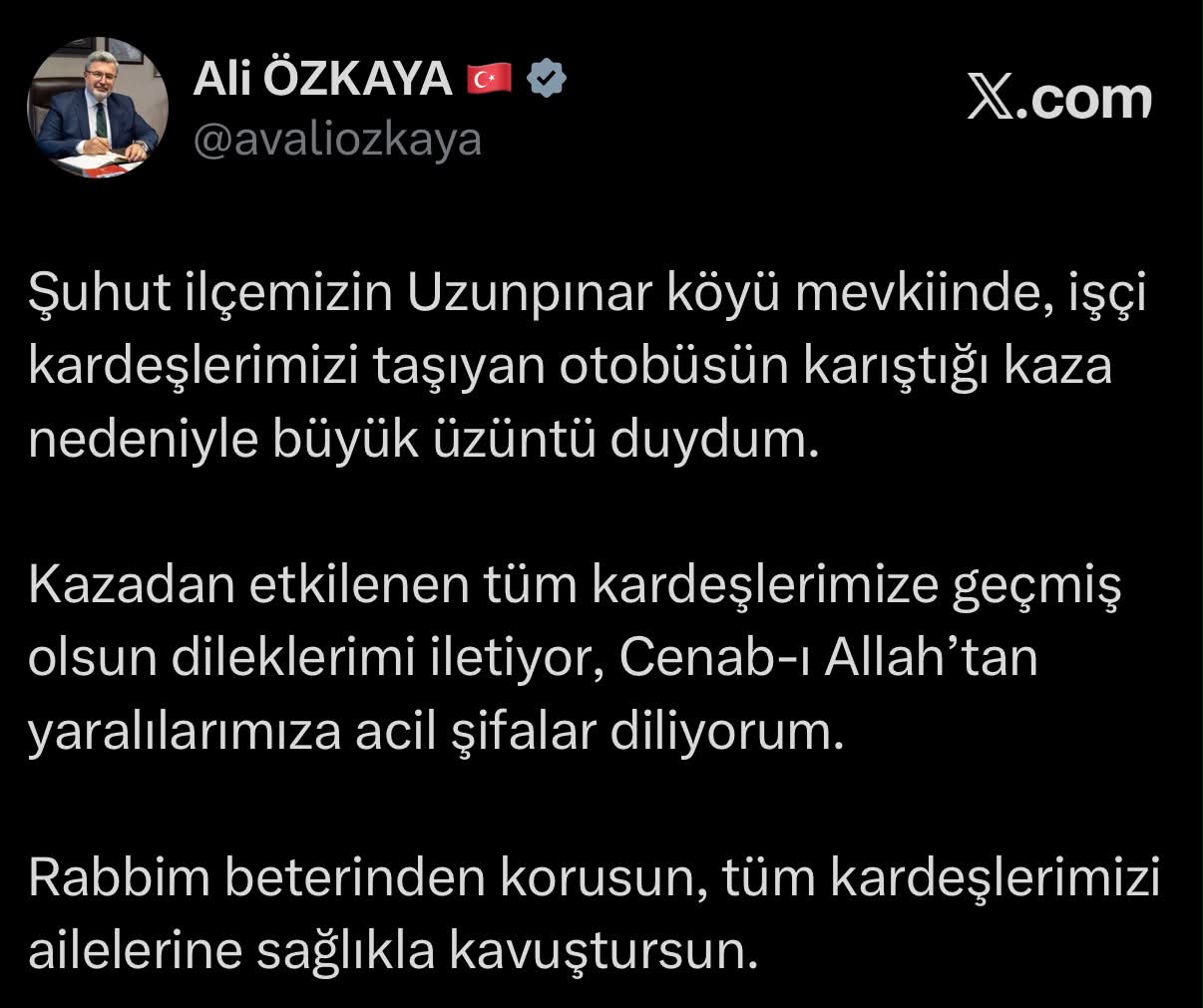Uzunpınar köyünde işçi otobüsü kazası
