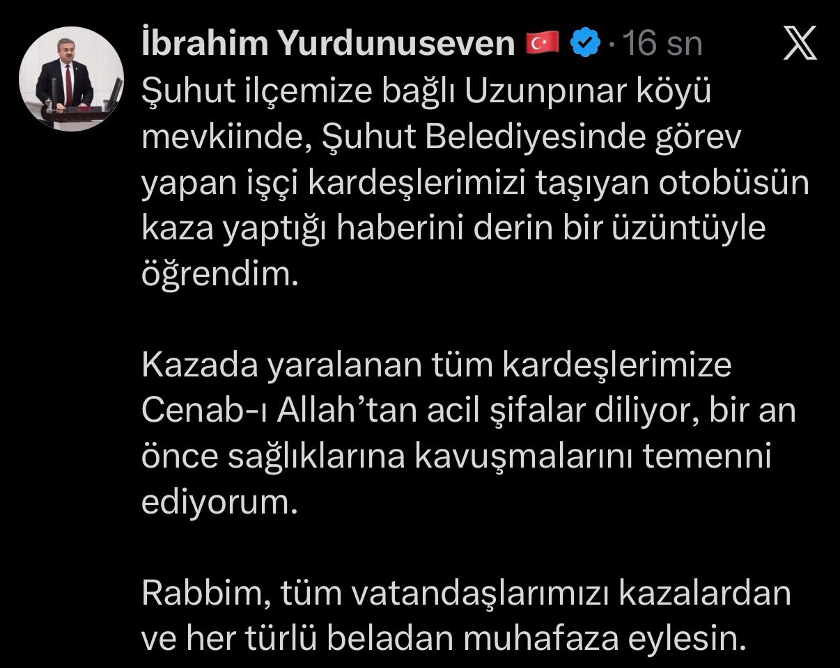 Şuhut'ta İşçi Taşıyan Otobüs Kaza Yaptı