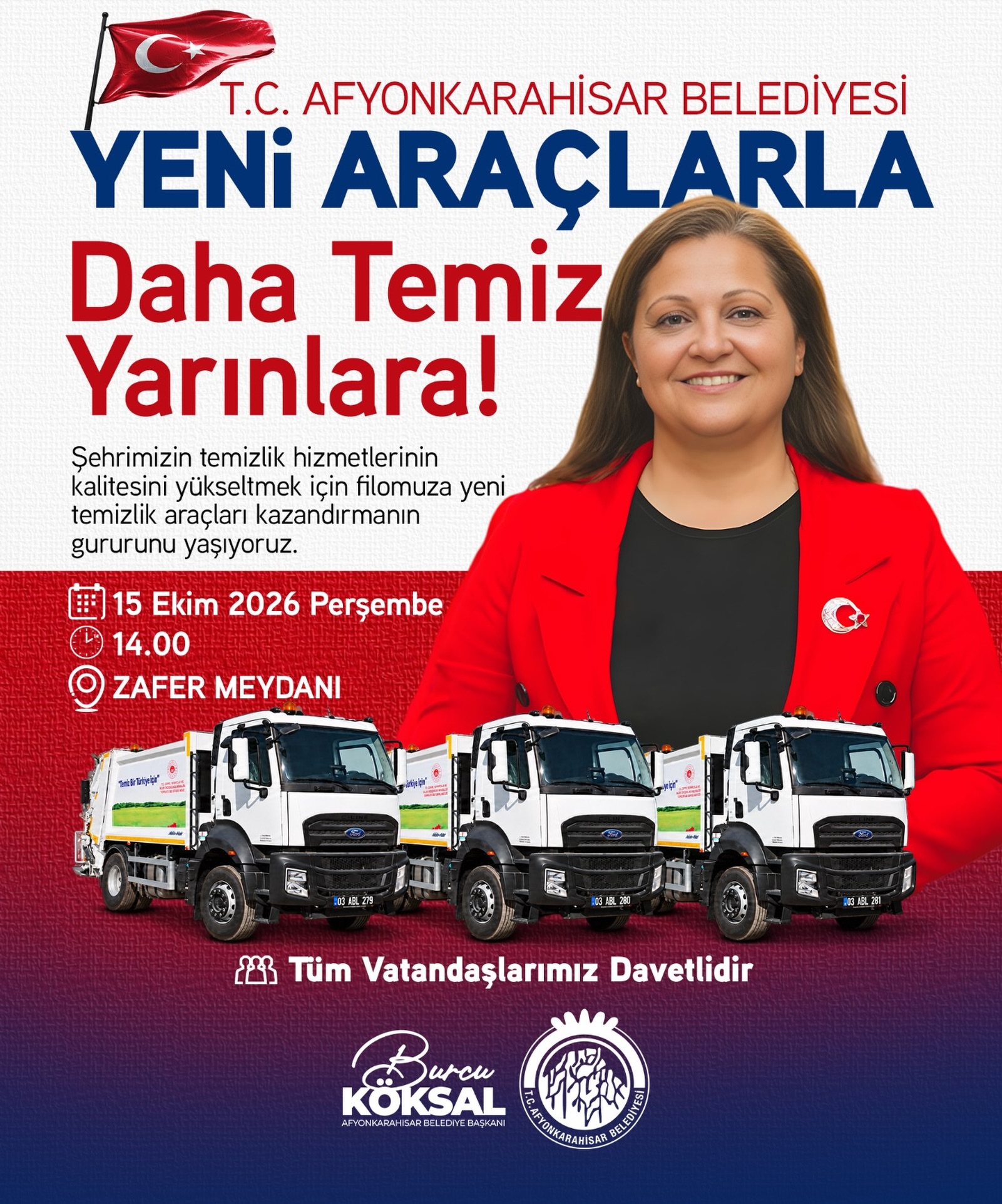 Afyonkarahisar'da Yeni Temizlik Araçları Hizmete Girdi