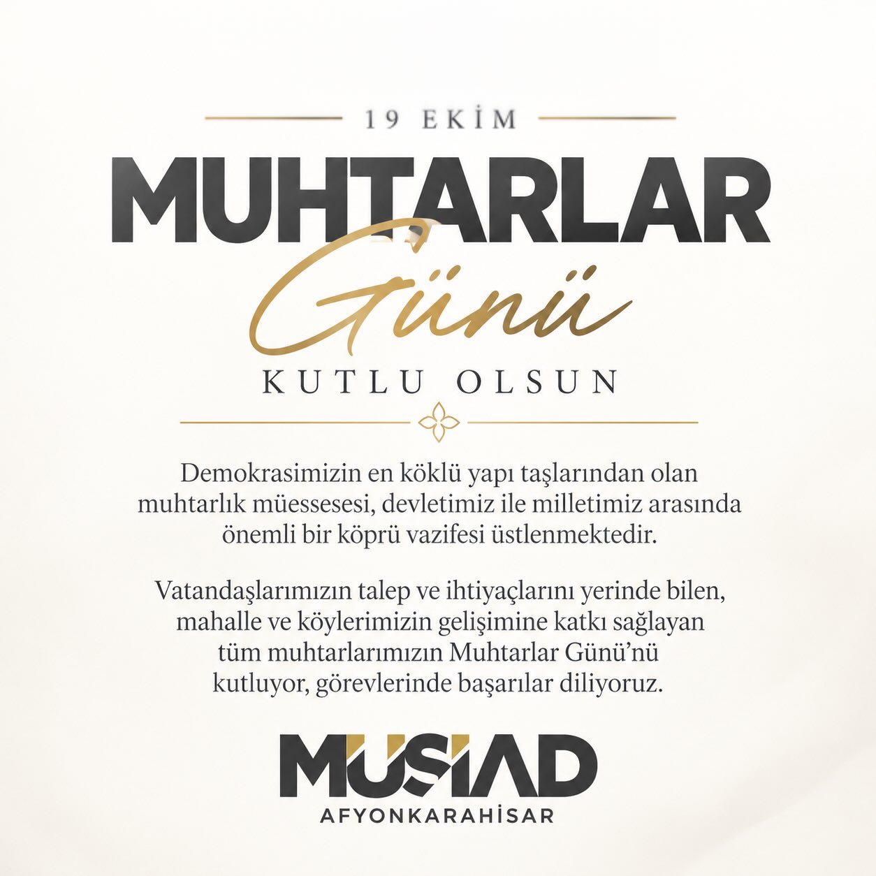 Muhtarlar Günü Kutlandı