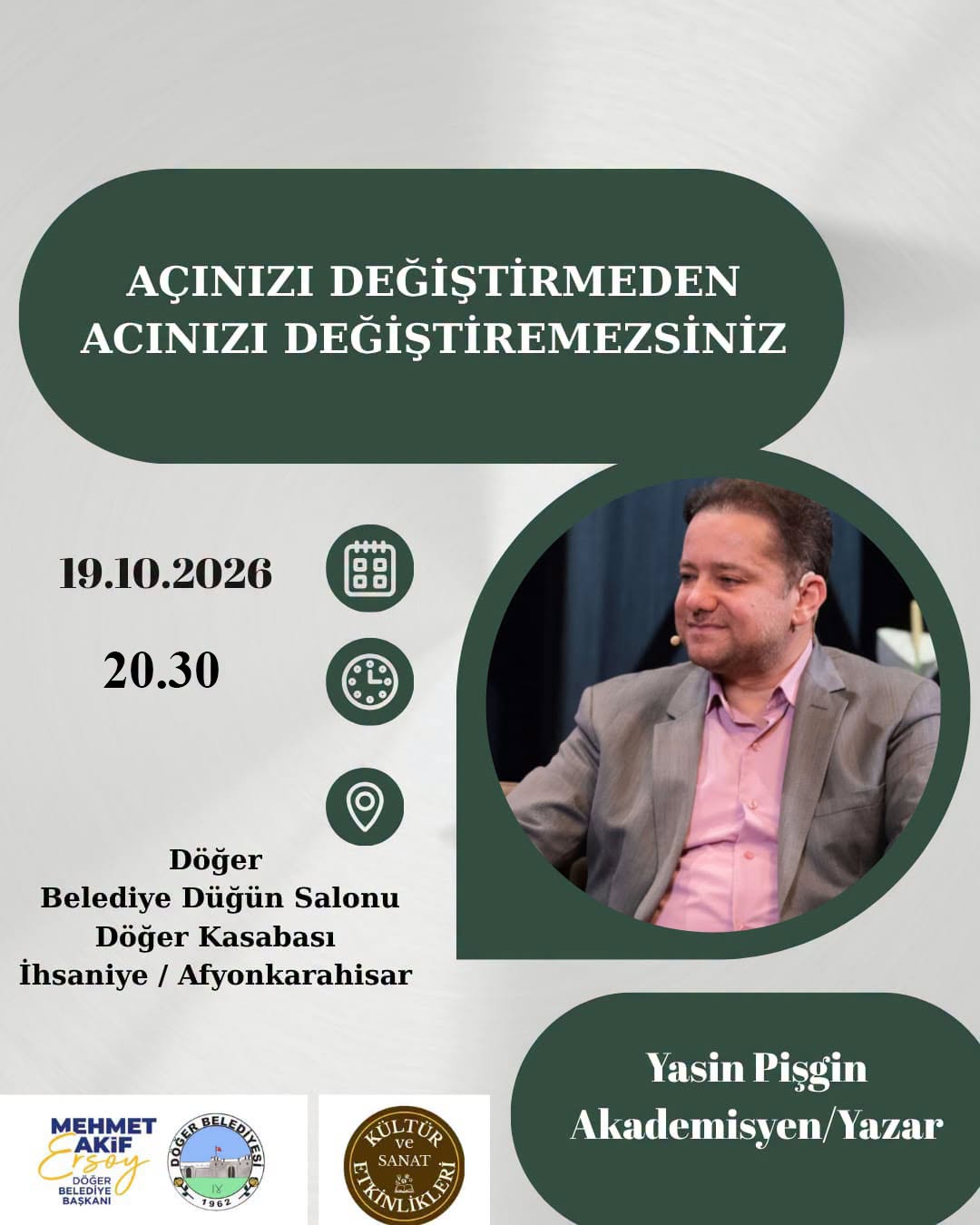 Yasin Piçgin'den 'Açınızı Değiştirmeden' Konferansı