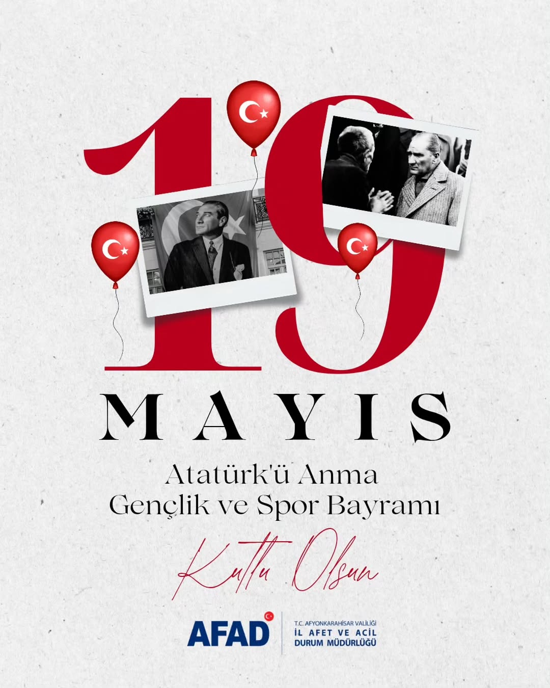 19 Mayıs Atatürk’ü Anma, Gençlik ve Spor Bayramımız Kutlu Olsun