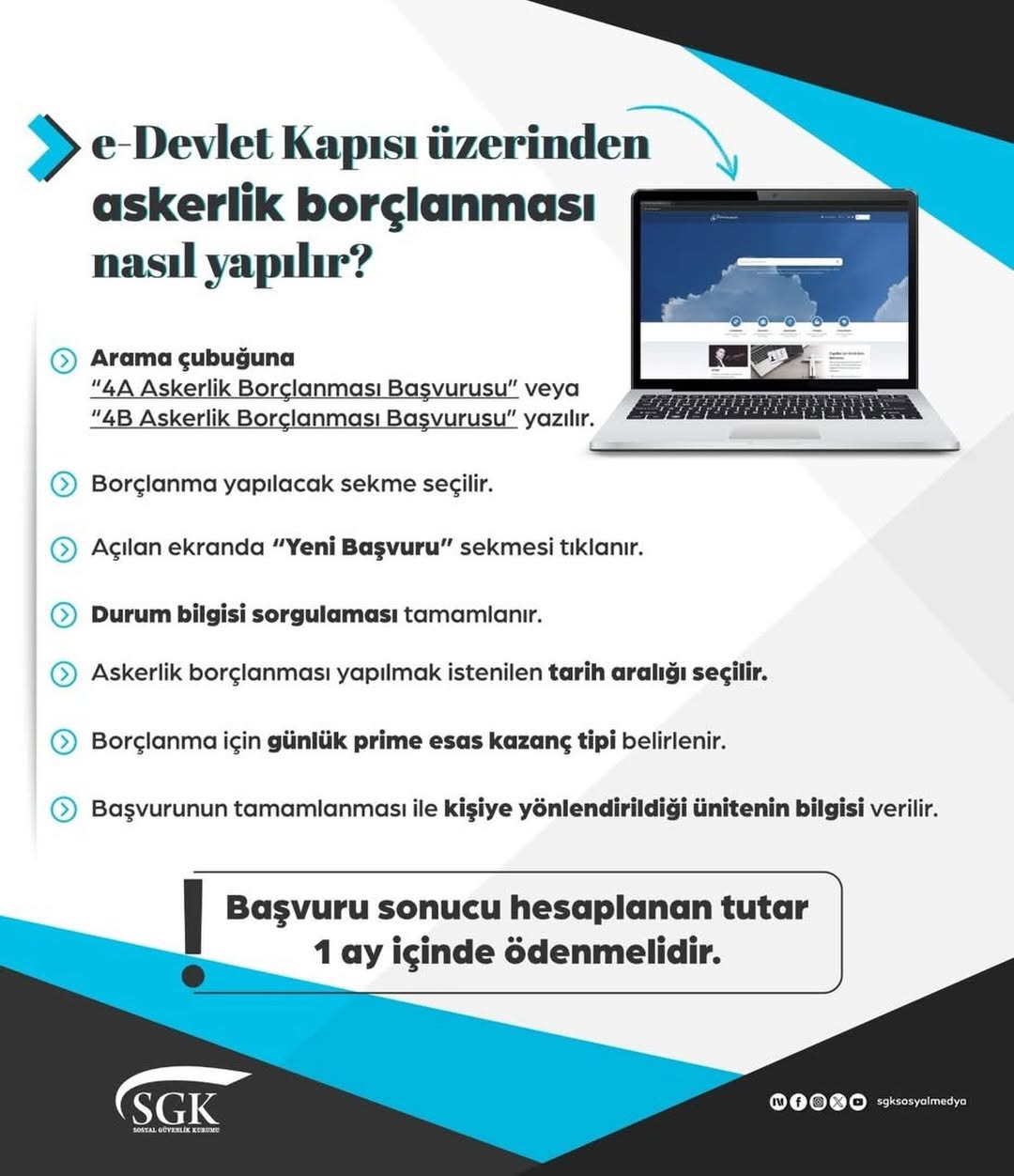 4A ve 4B Sigortalılarına Önemli Duyuru: Askerlik Borçlanması İşlemleri Artık e-Devlet Kapısı Üzerinden Yapılıyor!
